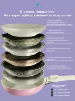 Набор посуды К15 Розовый 12 шт